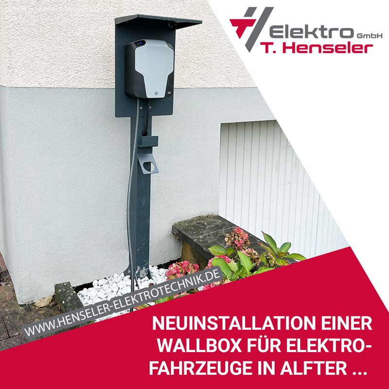 Neuinstallation einer Wallbox für Elektrofahrzeuge in Alfter ...
