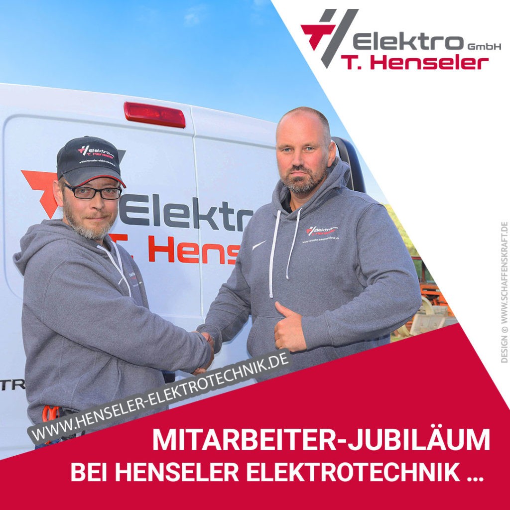 Mitarbeiter-Jubiläum bei Henseler Elektrotechnik …